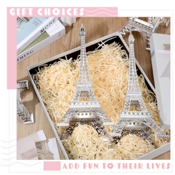 Therwen 4 Pcs Eiffel Tower Statues for Home Decor
