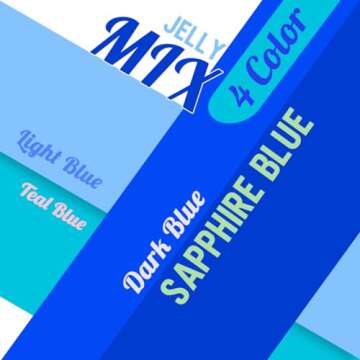 qiipii Blue Jelly Resin Rhinestones Bulk 3mm 4mm 5mm Flatback Royal Blue Stones for Crafting Non-Hot...