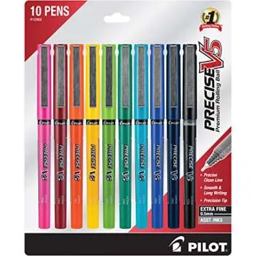Pilot Precise V5 Pens, Assorted Colors, Pack of 10