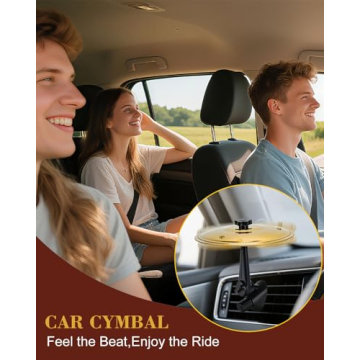 Car Cymbal Drum Air Vent - Fun Mini Metal Cymbal for Your Dashboard