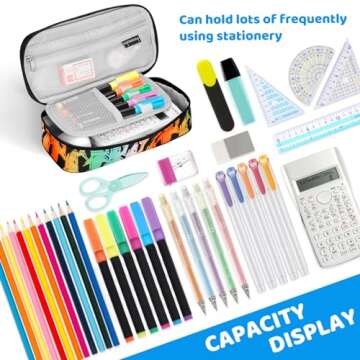 Choco Mocha Shark Pencil Case for Boys - Cute & Durable