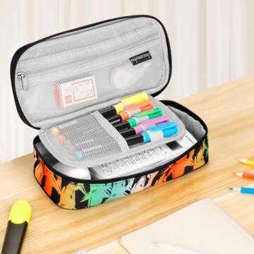 Choco Mocha Shark Pencil Case for Boys - Cute & Durable