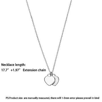 ShTQior Heart Necklace for Women,Dainty 18k Gold/Silver Heart Necklaces Cute Love Pendant Necklaces ...