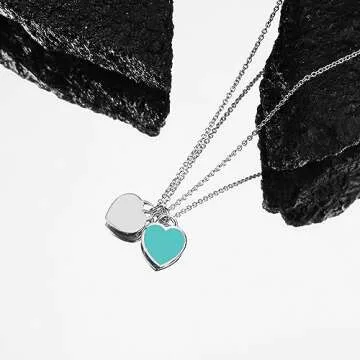 ShTQior Heart Necklace for Women,Dainty 18k Gold/Silver Heart Necklaces Cute Love Pendant Necklaces Birthday Valentines Gifts Jewelry for Wife