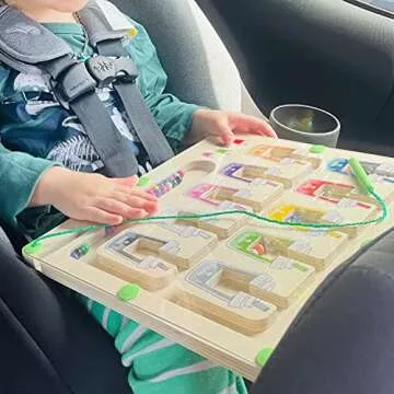 MTYOKILN Magnetic Color and Number Maze, Montessori Wooden Magnet Puzzle Game Board for Toddlers, Learning & Education Toys for Preschoolers, Fine Motor Skills Toys for Boys Girls 3-5 Years Old