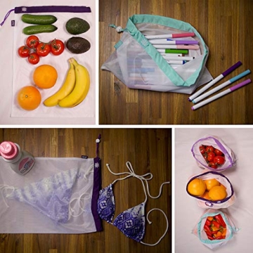 Reusable Lotus Produce Bags Eco-Friendly Washable Durable