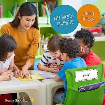 Cheerful Rainbow Storage Pockets for Classroom Organization