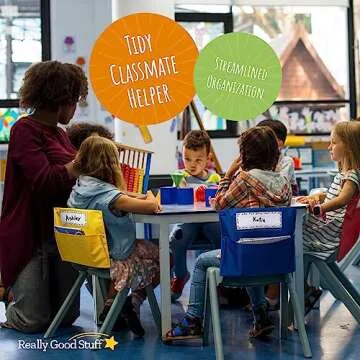 Cheerful Rainbow Storage Pockets for Classroom Organization