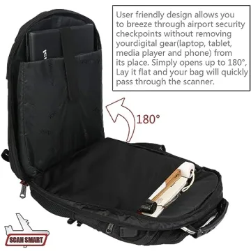 YOREPEK Large Durable Travel Backpack with USB Charging