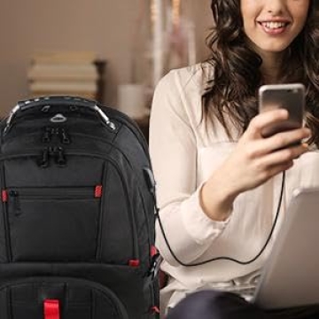 YOREPEK Large Durable Travel Backpack with USB Charging