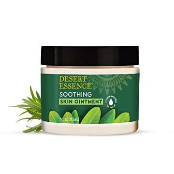 Desert Essence TEA TREE OIL SKIN OINTMENT – Itch Relief, Rash Cream for Razor Burn - Soothing Balm...