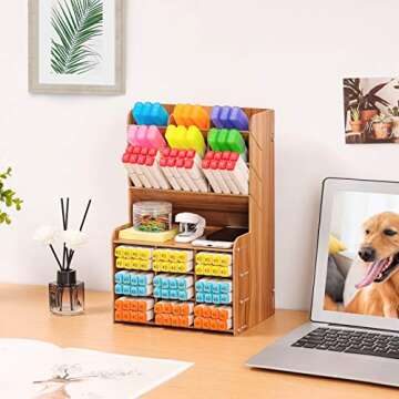Marbrasse Wooden Pencil Holder - Easy Assembly & Stylish Design