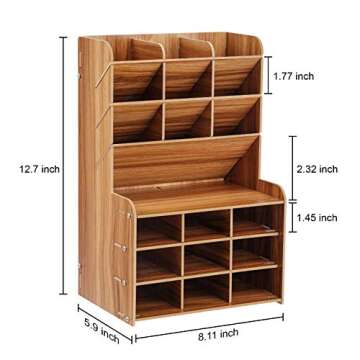 Marbrasse Wooden Pencil Holder - Easy Assembly & Stylish Design