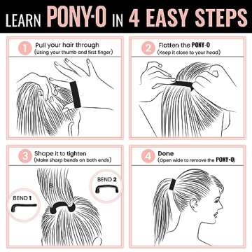 PONY-O Large for Thick, Heavy or Poofy Curly Hair Revolutionary Hair Tie Alternative Ponytail Holders - 2 Pack Light Brown Original Patented Hair Styling Accessories