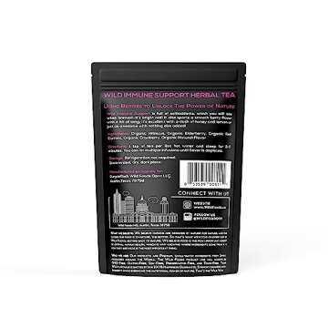 Wild Foods Immune Support Tea | Organic Elderberry, Currant, Hibiscus and Cranberry | Superberry Ant...