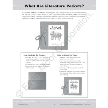 Greek & Roman Myths Literature Pockets Grades 4-6