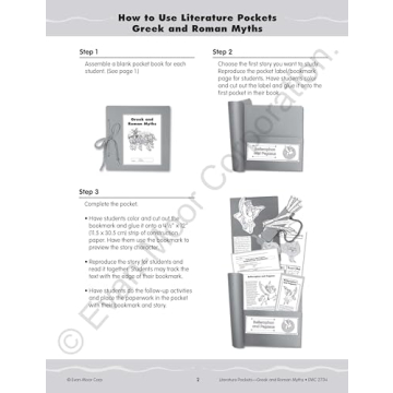 Greek & Roman Myths Literature Pockets Grades 4-6