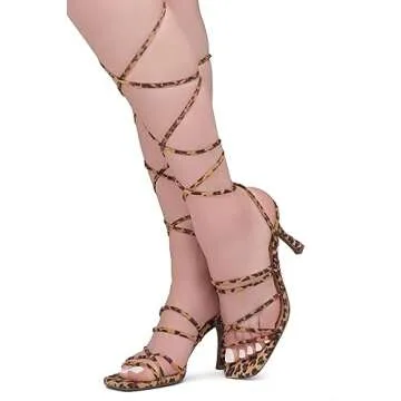 Shoe Land SL-Lumi Lace-Up Heels for Weddings & Parties