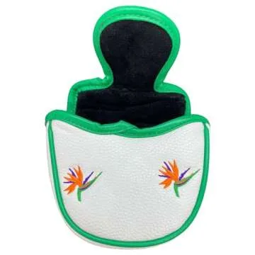 Giggle Golf Mallet Putter Cover, PU Leather with Embroidered & Printed Designs with Magnetic Closure (Tropical)