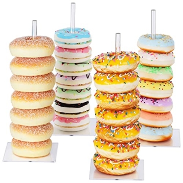Donut Stand Acrylic 4 Pack for Celebrations and Events