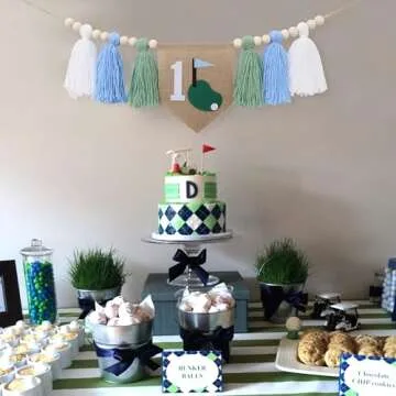 Golf Theme 1st Birthday High Chair Banner for Boys