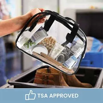 Clear Bag Stadium Approved Great for Work, Events, Use for Lunch or Cosmetics and Accessories 11" x 7" x 4"