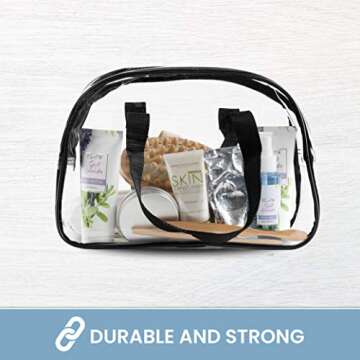 Clear Bag Stadium Approved Great for Work, Events, Use for Lunch or Cosmetics and Accessories 11" x 7" x 4"