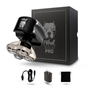 Skull Shaver Pitbull Gold PRO Head and Face Shaver: Holiday Gift Set for Men, 5-in-1 Premium Bald He...