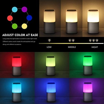 DiKaou Night Light Bluetooth Speaker for Teens Gifts