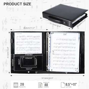 Choral Sheet Music Folder Organizer - Durable & Multifunctional