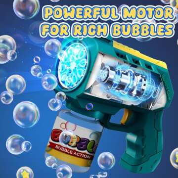 Eaglestone Bubble Guns - LED Bubble Machine for Kids