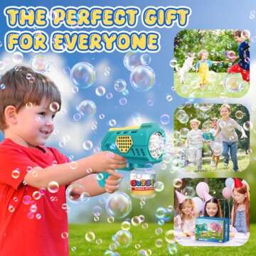 Eaglestone Bubble Guns - LED Bubble Machine for Kids