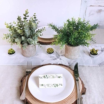 Winlyn Faux Eucalyptus & Rosemary Potted Plants Set