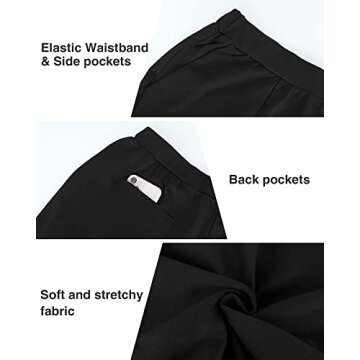 Gboomo Plus Size Black Pants for Work and Casual Wear