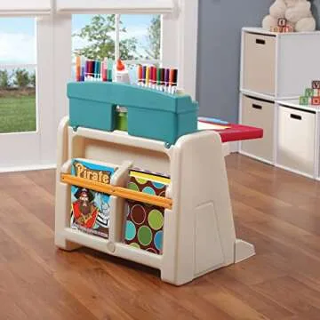 Step2 Flip & Doodle Desk for Kids, 2 in 1 Art Table
