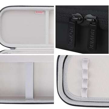 BOVKE Stethoscope Case fits 3M Littmann Classic III Monitoring Stethoscope, Lightweight II S.E, MDF Acoustica, Cardiology IV Diagnostic Stethoscope Holder with Pocket for Nurse Accessories, Black