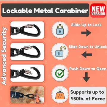 Heavy Duty 6 Foot Dog Leash with Padded Handles