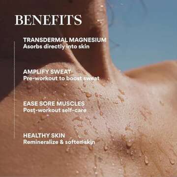 HigherDOSE GET Salty Body Spray - Topical Magnesium Electrolyte Spray for Muscle Recovery & Mood Sup...