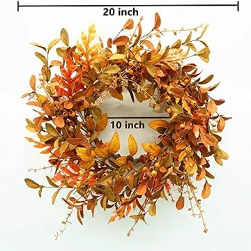 Vibrant AMF0RESJ Artificial Fall Wreath for Home Decor