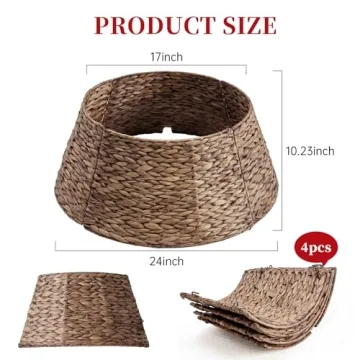 Elegant Sweetcrispy Christmas Tree Collar for 4-7ft Trees