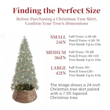 Elegant Sweetcrispy Christmas Tree Collar for 4-7ft Trees