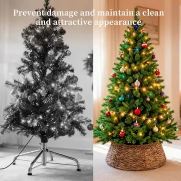 Elegant Sweetcrispy Christmas Tree Collar for 4-7ft Trees