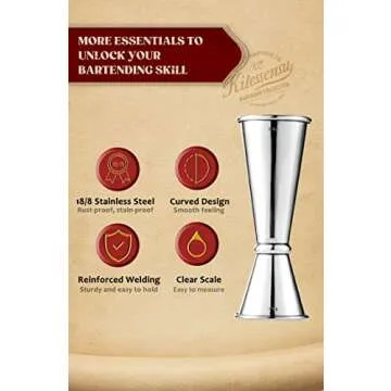 KITESSENSU 2 oz Japanese Jigger - Essential Bartending Tool