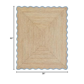 Weaving Village Wave Scalloped Jute Rug - Eco-Friendly Design