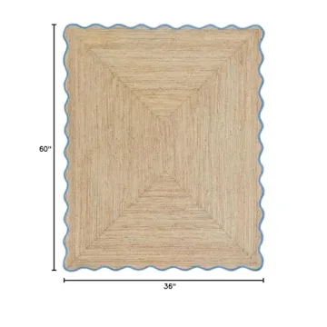 Weaving Village Wave Scalloped Jute Rug - Eco-Friendly Design
