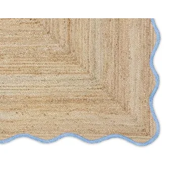 Weaving Village Wave Scalloped Jute Rug - Eco-Friendly Design