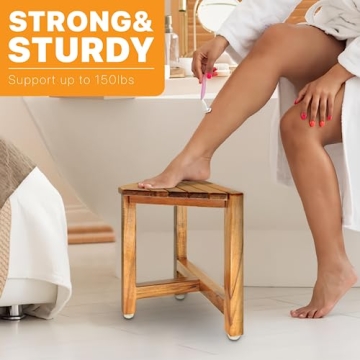 ENKEZI Shower Foot Rest - Perfect for Small Bathrooms