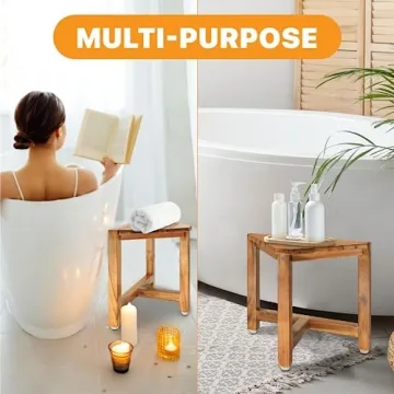 ENKEZI Shower Foot Rest - Perfect for Small Bathrooms