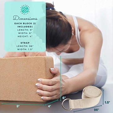 Eco-Friendly Cork Yoga Blocks with Strap – Sturdy Support