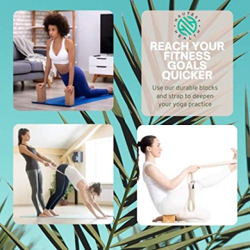 Eco-Friendly Cork Yoga Blocks with Strap – Sturdy Support